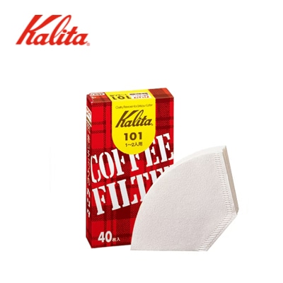 カリタ　101ロシ／ホワイト 1～2人用 （40枚入り） 11037 【kalita ハンドドリップ コーヒー用品 ペーパーフィルター】