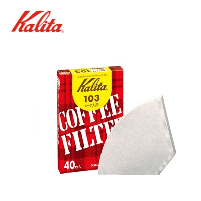 カリタ　103ロシ／ホワイト 4～7人用 （40枚入り） 15027 【kalita ハンドドリップ コーヒー用品 ペーパーフィルター】