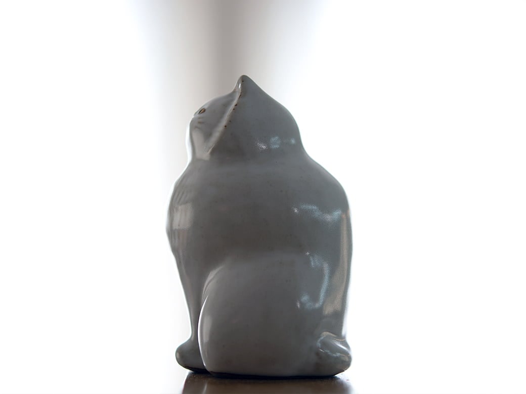 sen twin cats（猫のオブジェ）／2カラー 【陶器の置き物 ギフト ねこ