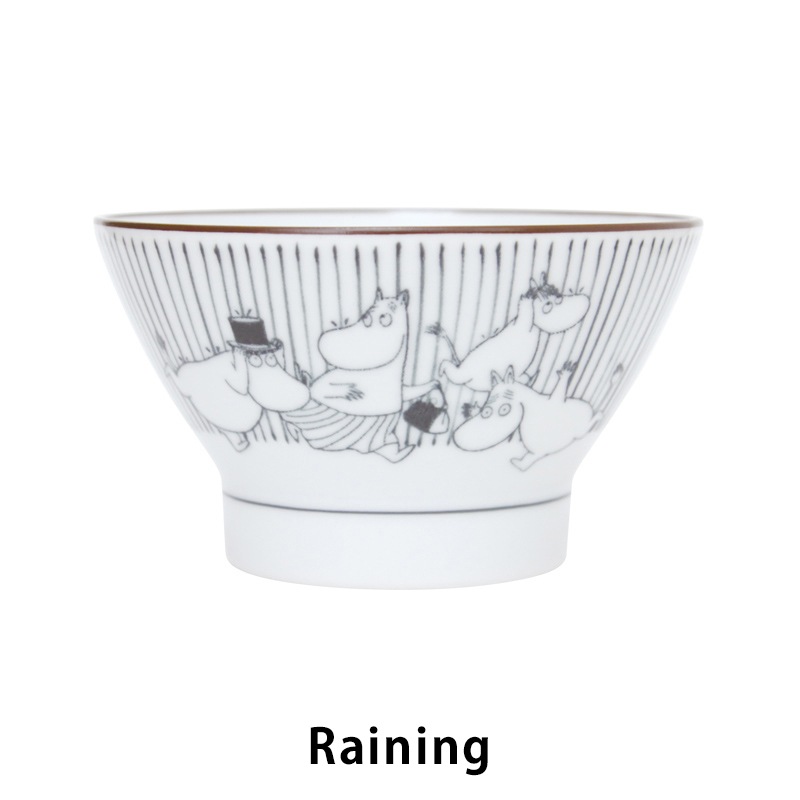 大幅お値下げ！MOOMIN×amabro ムーミン 波佐見焼 Amazon｜MOOMIN×amabro SOMETSUKE -CHAWAN- [ Raining ] 波佐見
