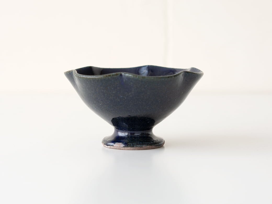 古谷製陶所（古谷浩一） 輪花高台小鉢 4カラー 【信楽焼】 | 古谷製陶