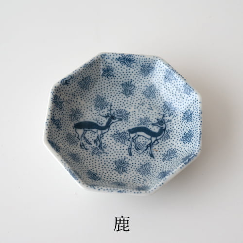 倉敷意匠 印判手の八角豆皿（3種類） | 倉敷意匠計画室／テーブル