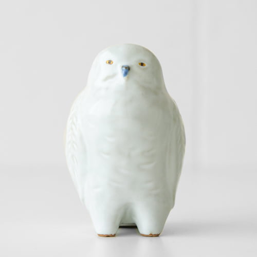 sen 動物の置物／3種類（フクロウ・ネコ・ウサギ） 【陶器のオブジェ