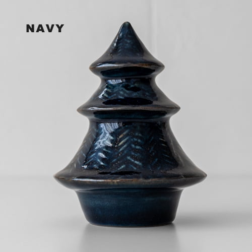 sen ツリーのオブジェ／2カラー 【陶器の置き物 クリスマス インテリア