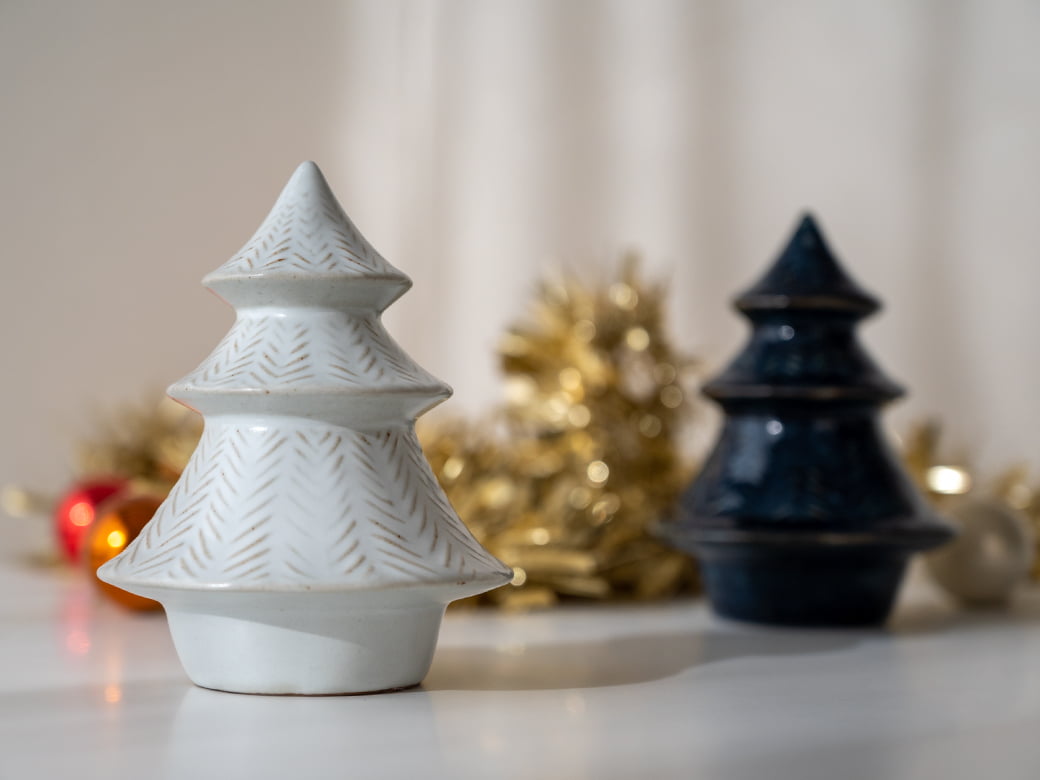 クリスマスオブジェ　 波佐見焼　sen 5点セット 楽天市場】sen ツリーのオブジェ【陶器 置物 クリスマスツリー