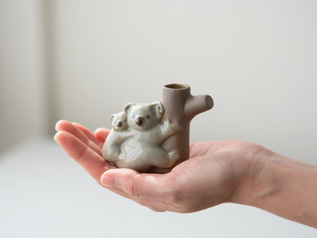 sen コアラの花入れ【一輪挿し 花瓶 花器 陶器のオブジェ】 | sen（京