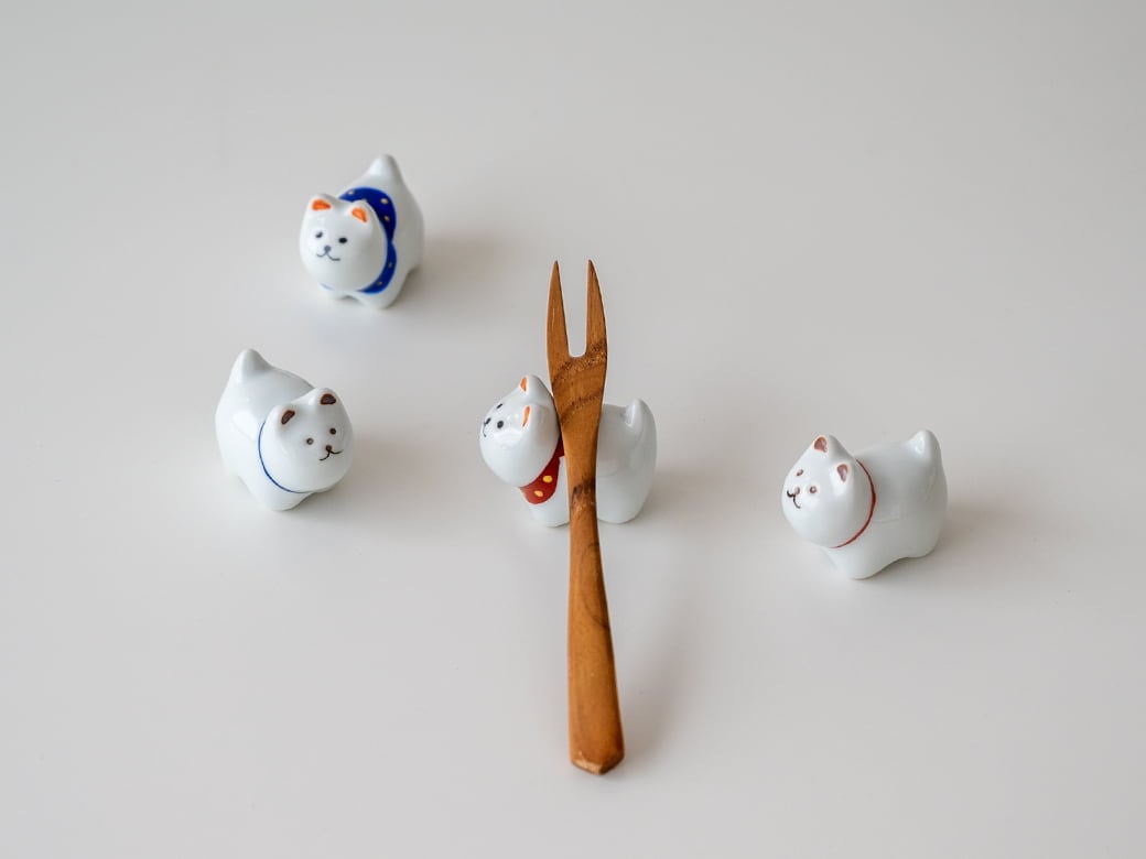 青銅製　金工　狛犬　盆景　箸置き　無銘 京千 狛犬の箸置き 首輪／2カラー 【カトラリー】 | sen（京千