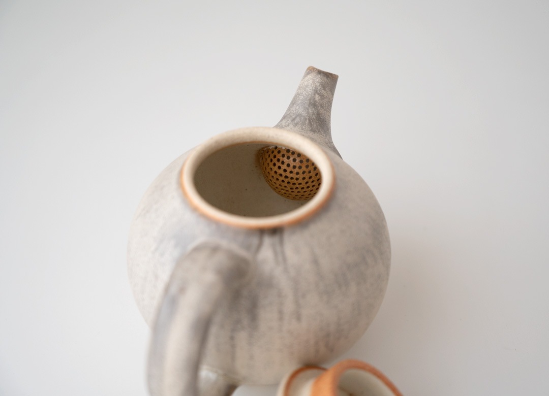 1点もの※ 岡洋美 ポットと湯呑みの3点セット【作家のうつわ