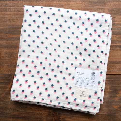 TWO CHAPATI ダブルガーゼクロス（Lサイズ100cm角）／ドット（3