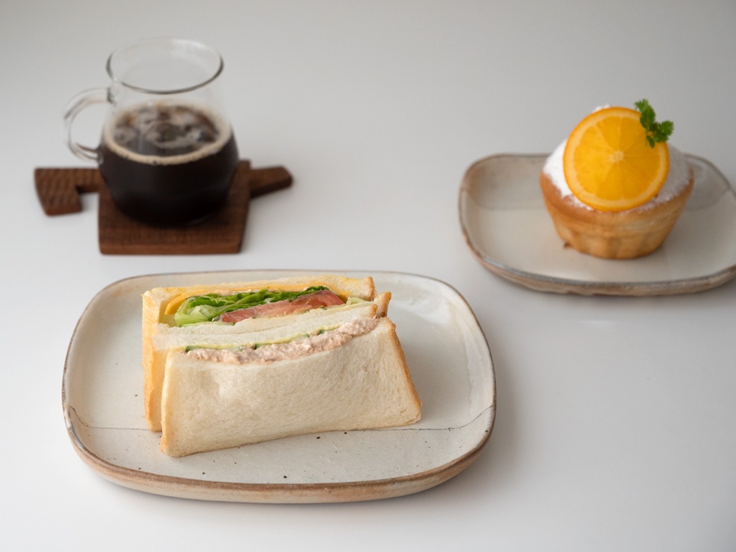 古谷製陶所（古谷浩一）パン皿／小・大2サイズ【信楽焼 角皿