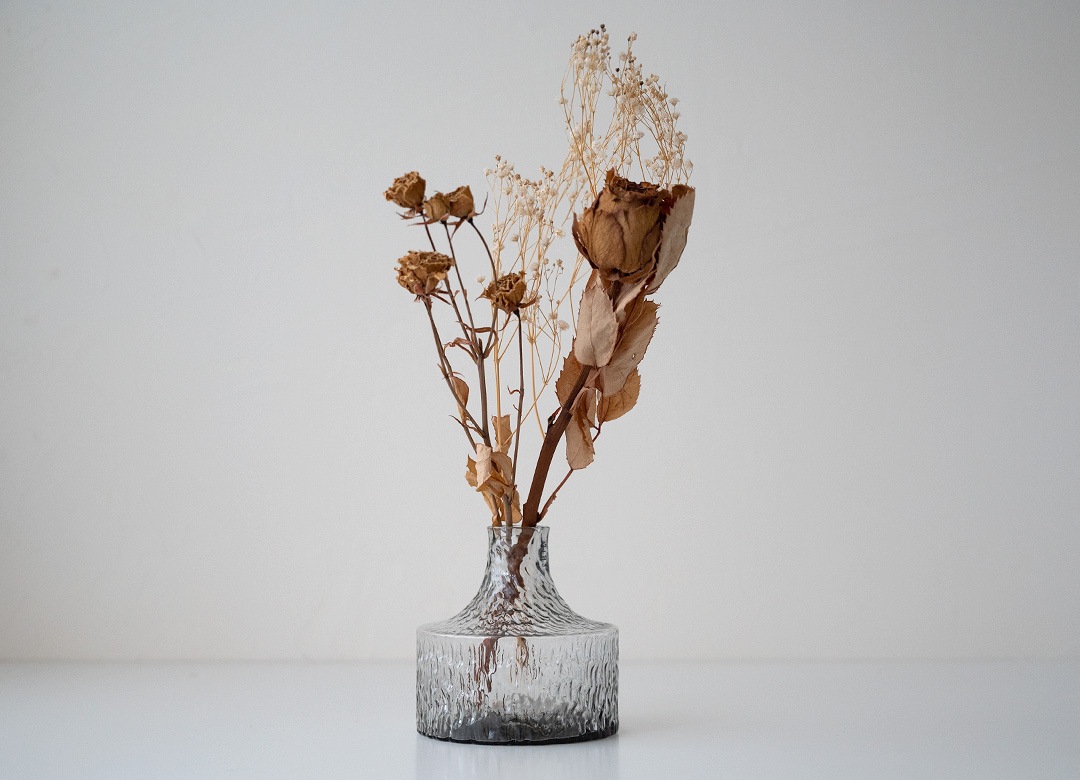 Schneid Studioフラワーベース SKRUF KOLONN ベース（グレー） 【花器 花瓶 フラワーベース