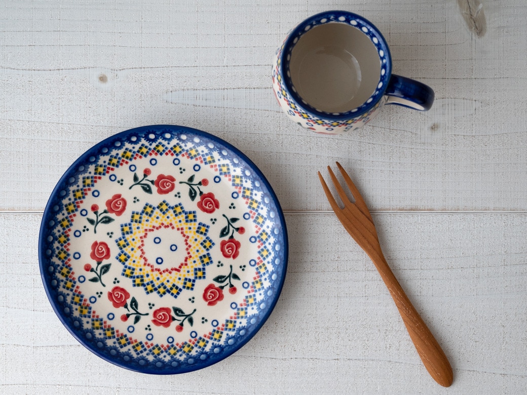 ポーリッシュポタリー 平皿φ17cm／V195 VENA社（ヴェナ社