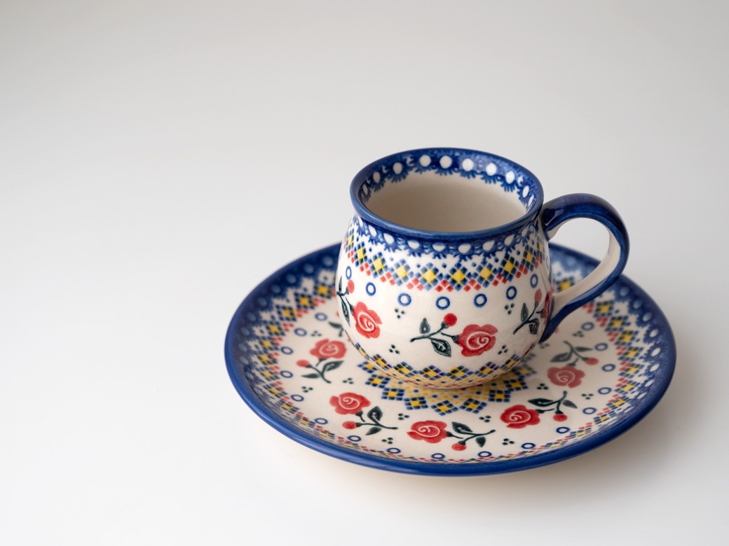 ポーリッシュポタリー 平皿φ17cm／V195 VENA社（ヴェナ社