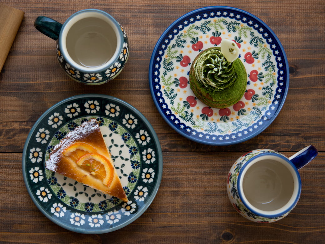 ポーリッシュポタリー 平皿φ17cm／W200（ヴィザ社）【ポーランド食器