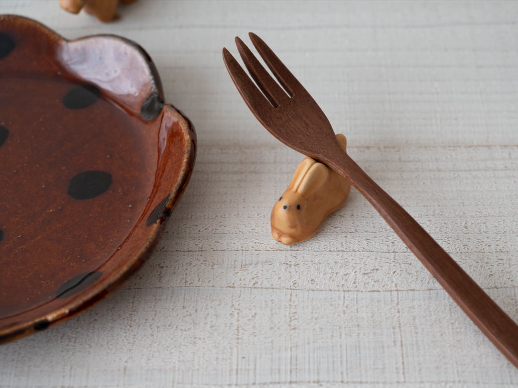 京千 ビスクの箸置き 3種類（リス・ウマ・ウサギ） 【カトラリー