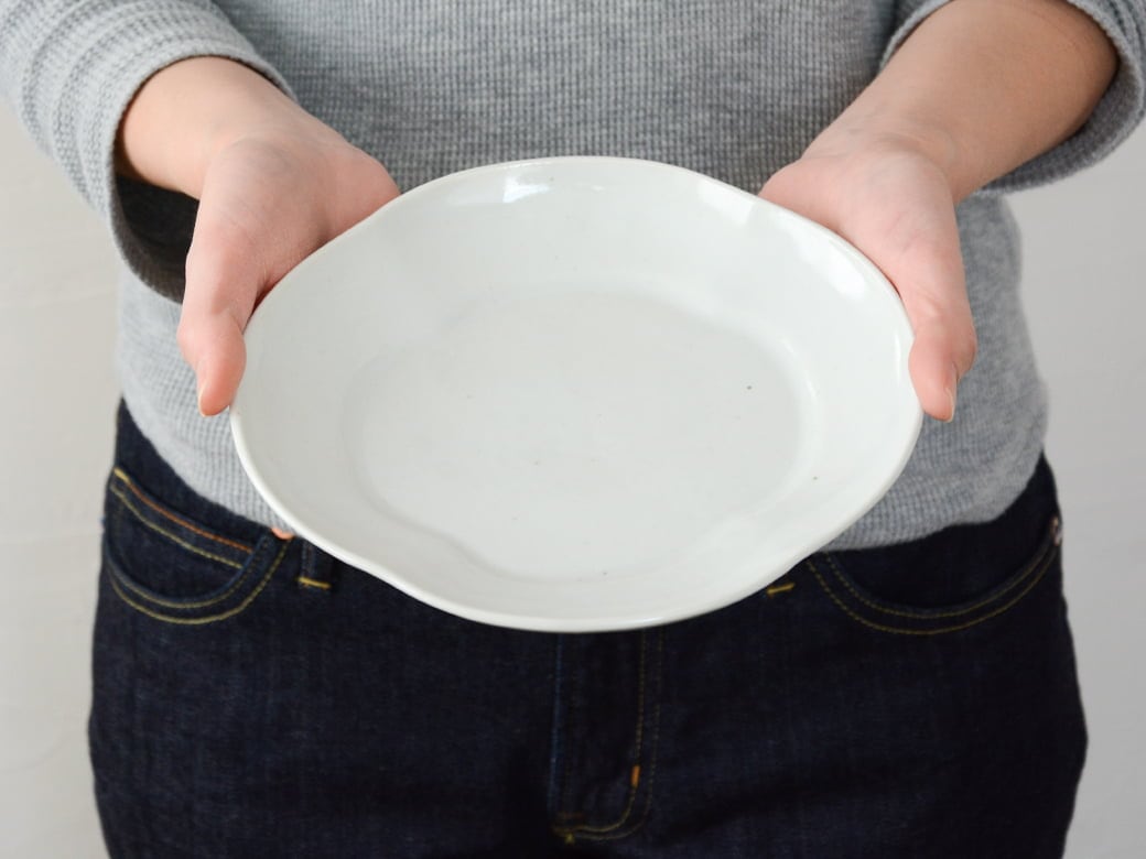 九谷青窯 白磁 モッコ皿／大 | 九谷青窯／九谷焼 | ハウスグラム