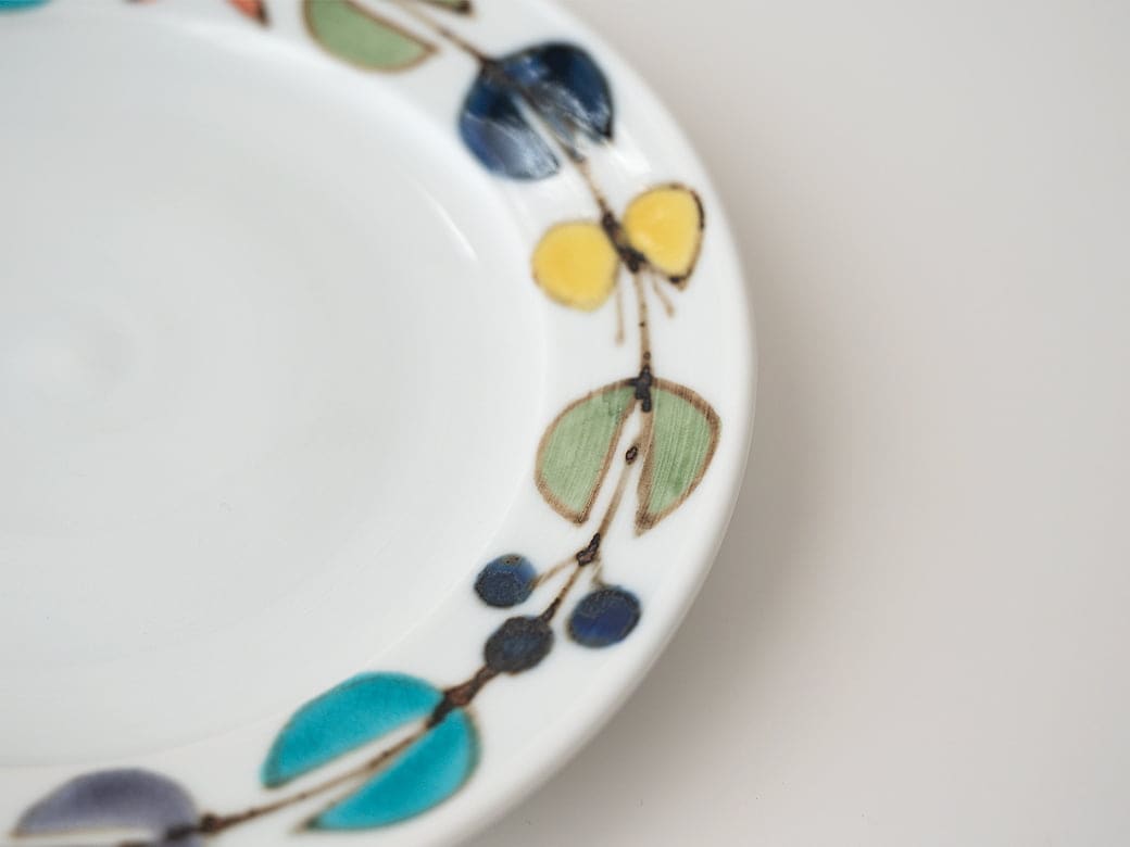 徳永遊心 色絵花つなぎ／6寸平皿 | 徳永遊心窯／うつわ作家 | ハウスグラム