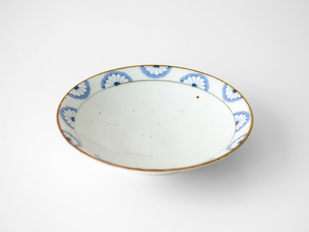 【未使用】平正窯 豊斎（高木典利）弥七田手織部 半月鉢 未使用】平正窯 豊斎（高木典利）弥七田手織部 半月鉢