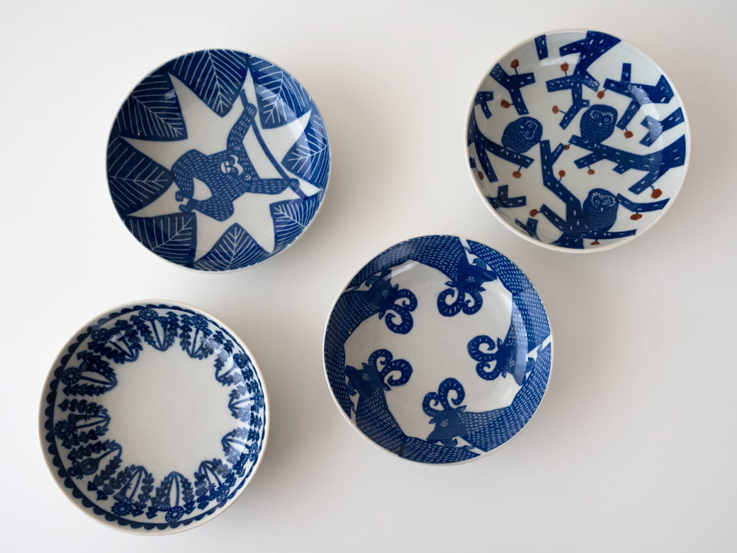 倉敷意匠 KATAKATA 印判手のなます皿（4種類） | 倉敷意匠計画室