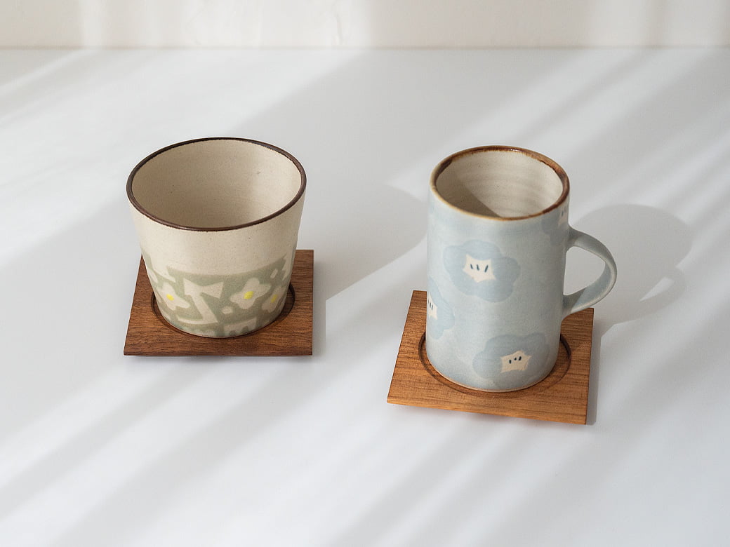 佐藤牧子 縦長マグ／3種類【さとうまきこ マグカップ 陶芸作家