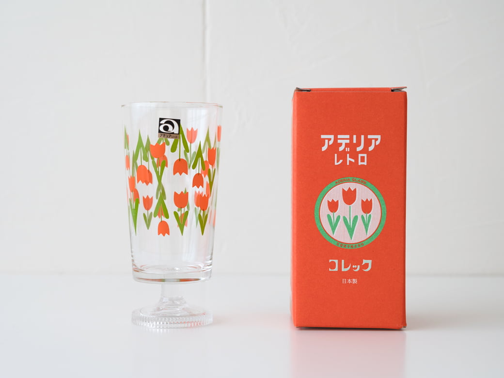アデリアレトロ 脚付きグラス 305ml（6種類）【昭和レトロ コップ 