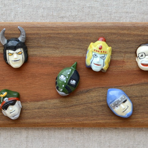 キン肉マン公式グッズ 有田焼箸置き（赤絵）6個セット／2種類 西富