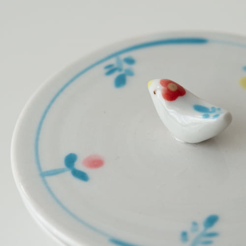 米満麻子 春色 蓋物（小）【キャニスター ふたもの 和食器 九谷青窯