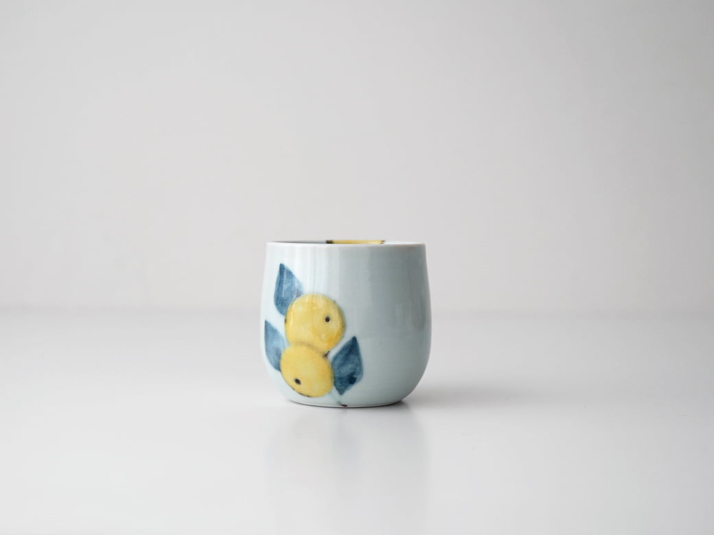 徳永遊心 色絵みかん／コロンカップ（湯呑み） | 徳永遊心窯／うつわ