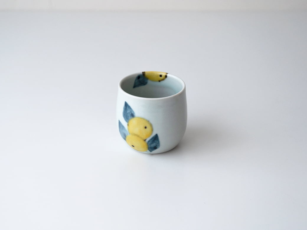 徳永遊心 色絵みかん／コロンカップ（湯呑み） | 徳永遊心窯／うつわ