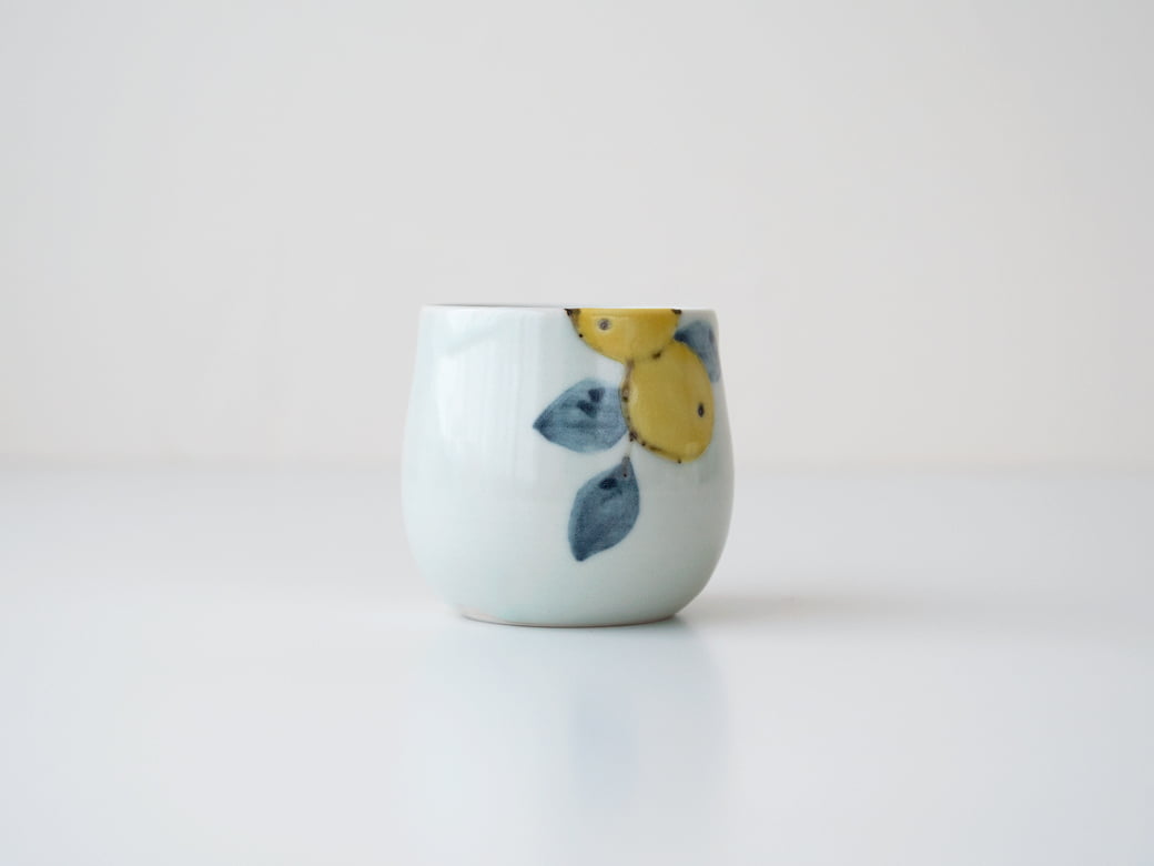 徳永遊心 色絵みかん／コロンカップ（湯呑み） | 徳永遊心窯／うつわ