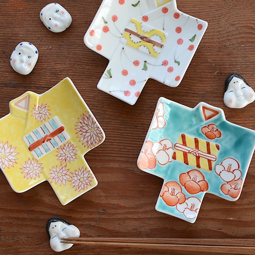 西富陶磁器 さくらんぼ 着物銘々皿 伊万里焼 | 西富陶磁器／有田焼