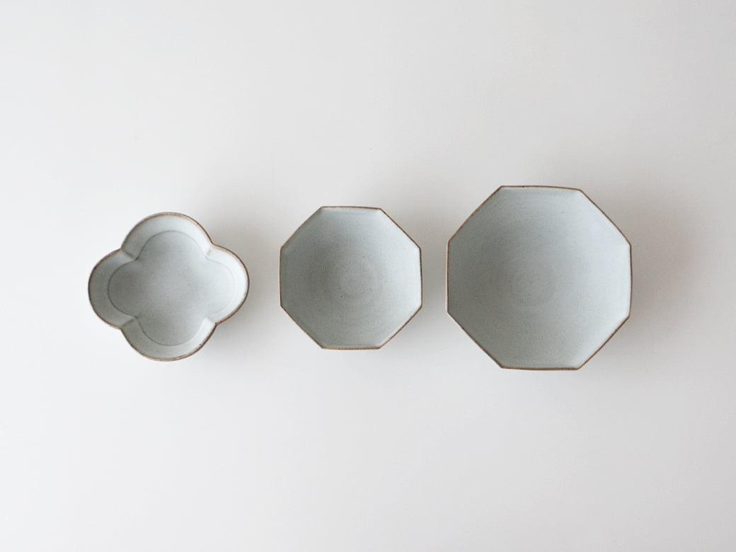 さんちゃ窯 中林範夫 白8角4寸小鉢 | さんちゃ窯／うつわ作家 | ハウス
