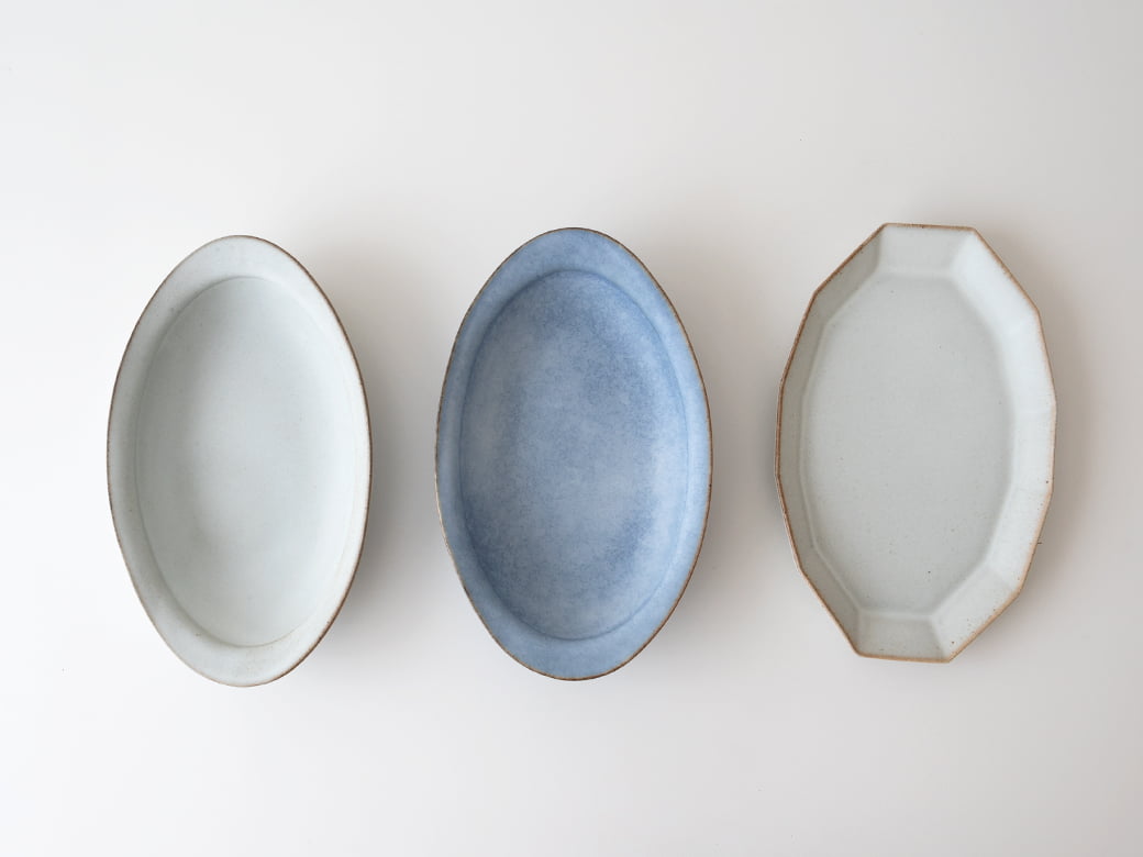 さんちゃ窯 中林範夫 パスタ皿／2カラー 【カレー皿 楕円ボウル