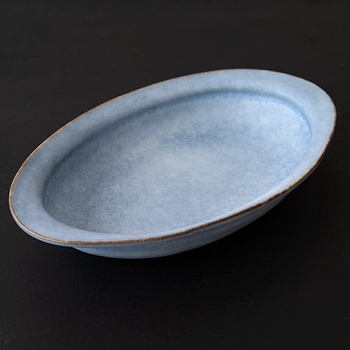 陶芸作品「中皿」2点 ヌ21 アッシュホワイト レースボウル - 益子焼の小さな窯元