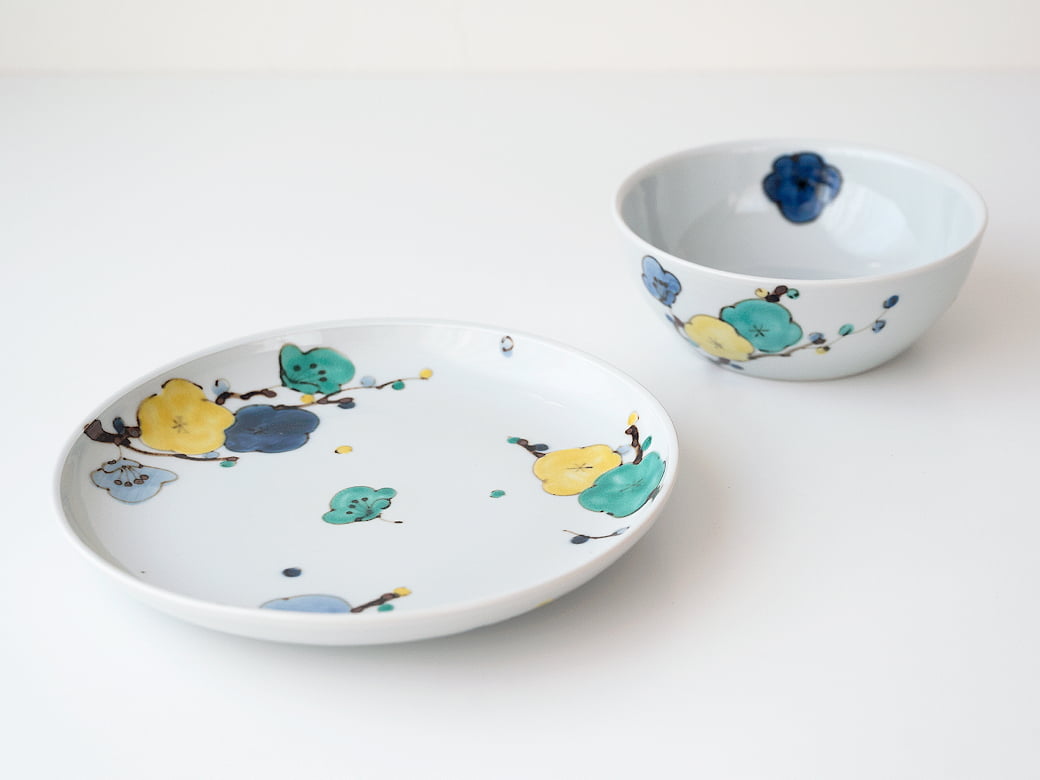 九谷青窯 高省吾 色絵梅／7寸皿 | 九谷青窯／九谷焼 | ハウスグラム