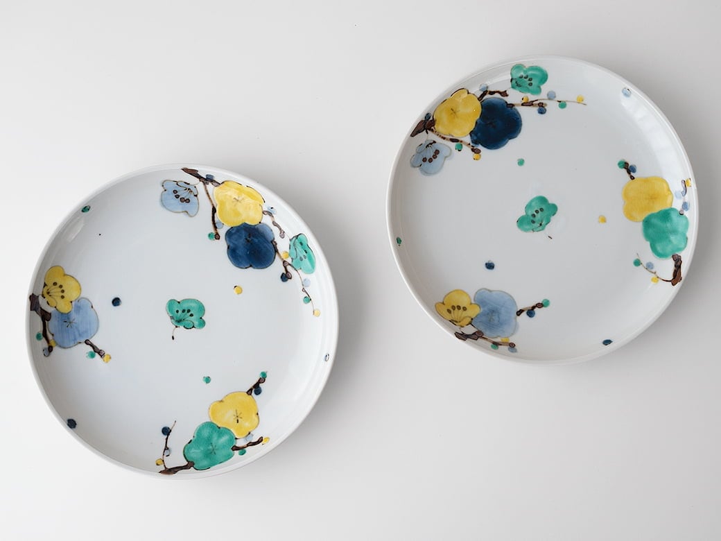九谷青窯 高省吾 色絵梅／7寸皿 | 九谷青窯／九谷焼 | ハウスグラム