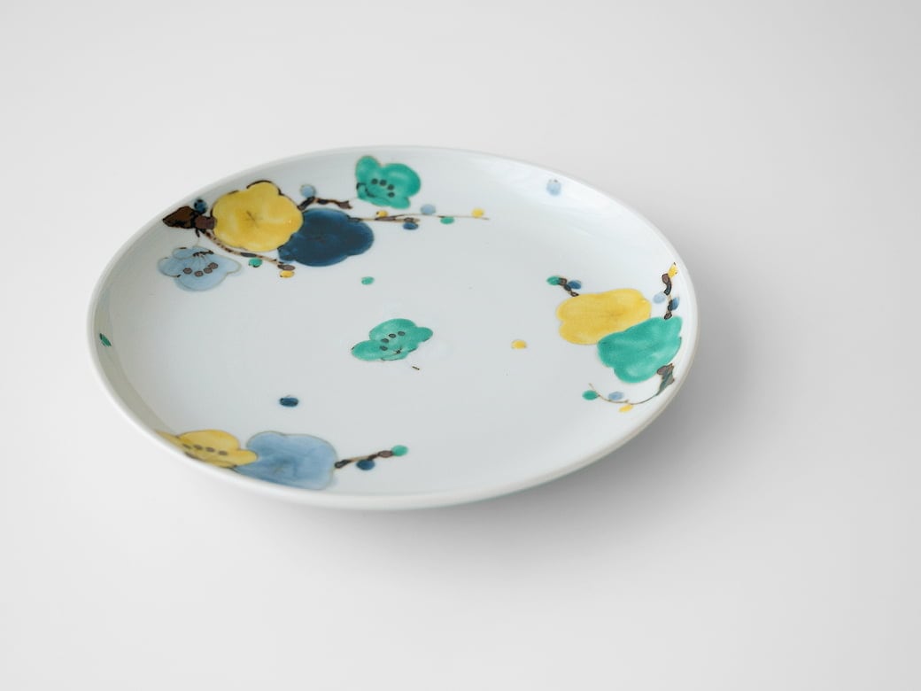 九谷青窯 高省吾 色絵梅／7寸皿 | 九谷青窯／九谷焼 | ハウスグラム