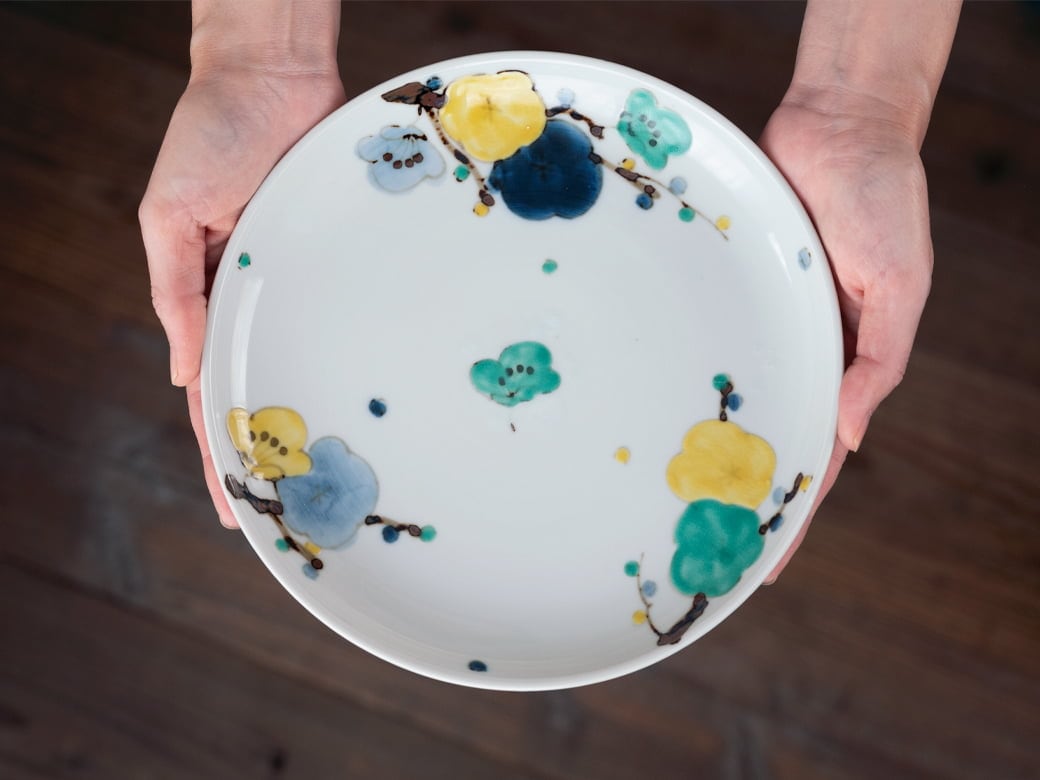 九谷青窯 高省吾 色絵梅／7寸皿 | 九谷青窯／九谷焼 | ハウスグラム