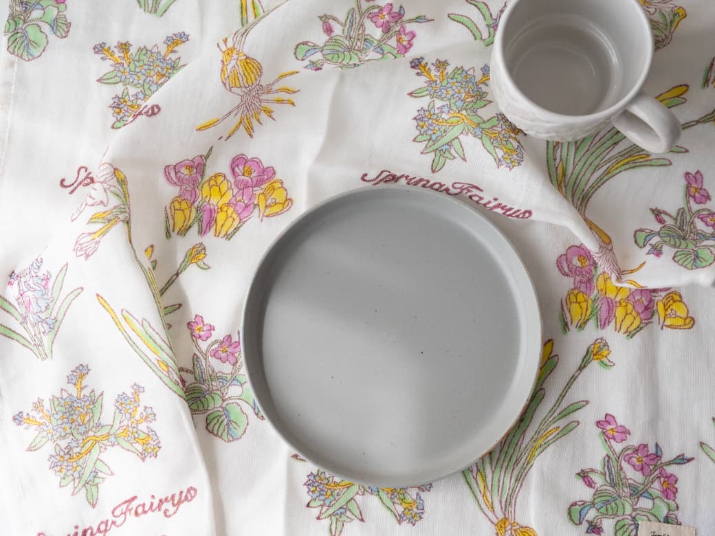 TWO CHAPATI ダブルガーゼハンカチ／球根（2カラー）【大判50cm角 はん