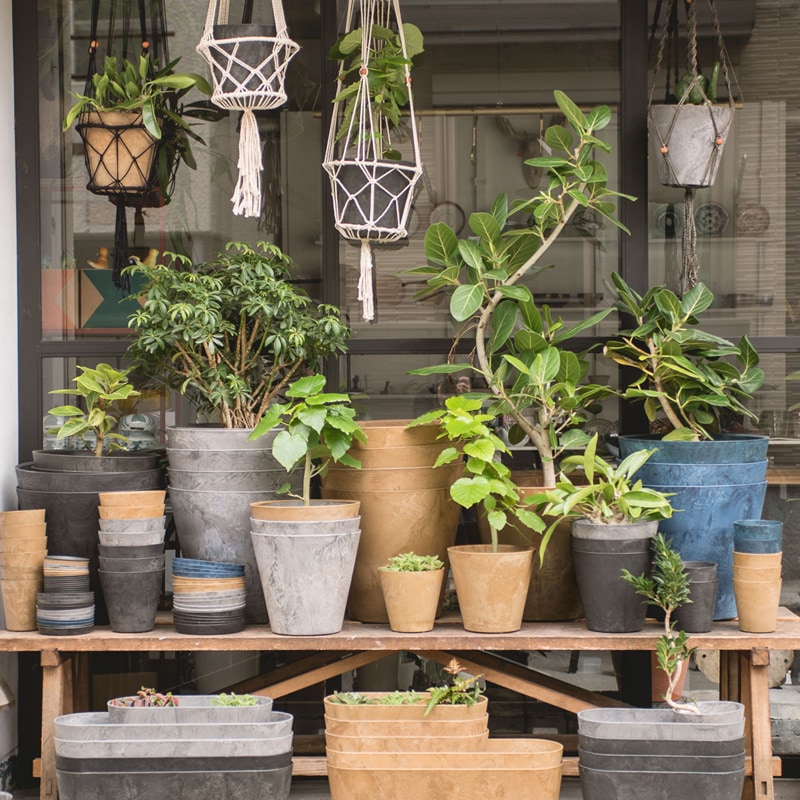 amabro ART STONE 植物プランター＜Lサイズ＞アートストーン【植木鉢