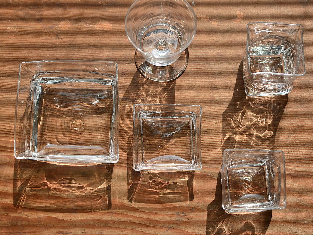 沖澤康平 カクボウル／正（8823/glass work）【ガラス作家 小鉢】 | 沖