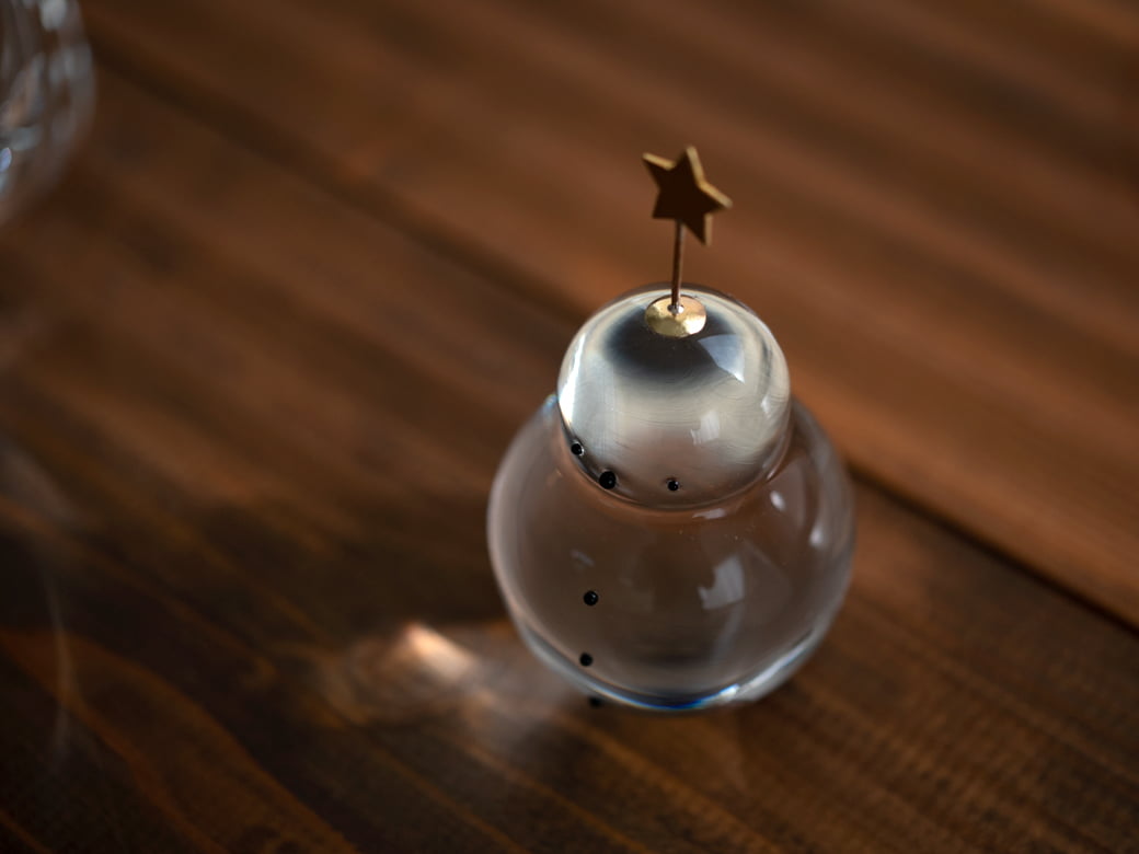 予約11月末発送※ 市川硝子製作所 雪だるまのオブジェ 【ガラス製