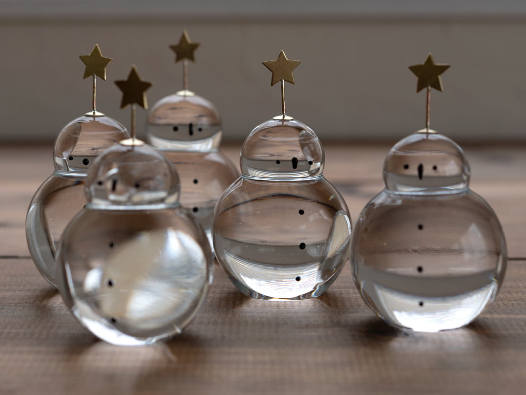 ヴィンテージ　クリスマス雪だるまの装飾品 星型台座付き 雪だるまの星型トレイ - メルカリ