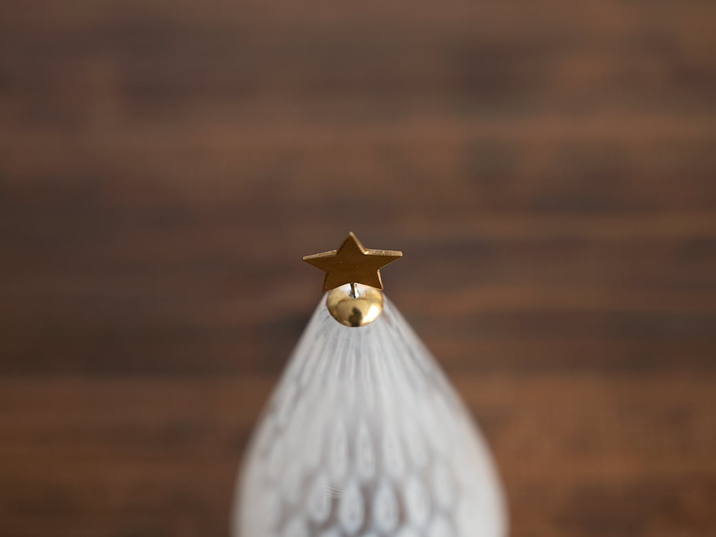 予約11月末発送※ 市川硝子製作所 ツリーのオブジェ（白） 【ガラス製