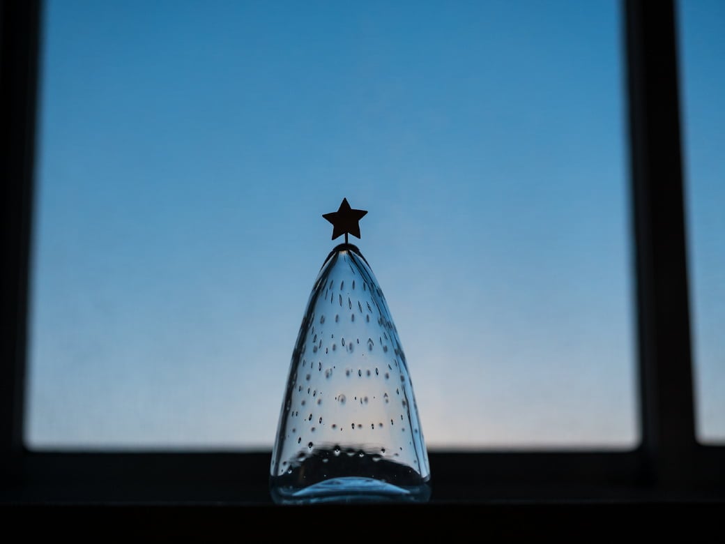 予約～12月10日発送※ 市川硝子製作所 ツリーのオブジェ（透明