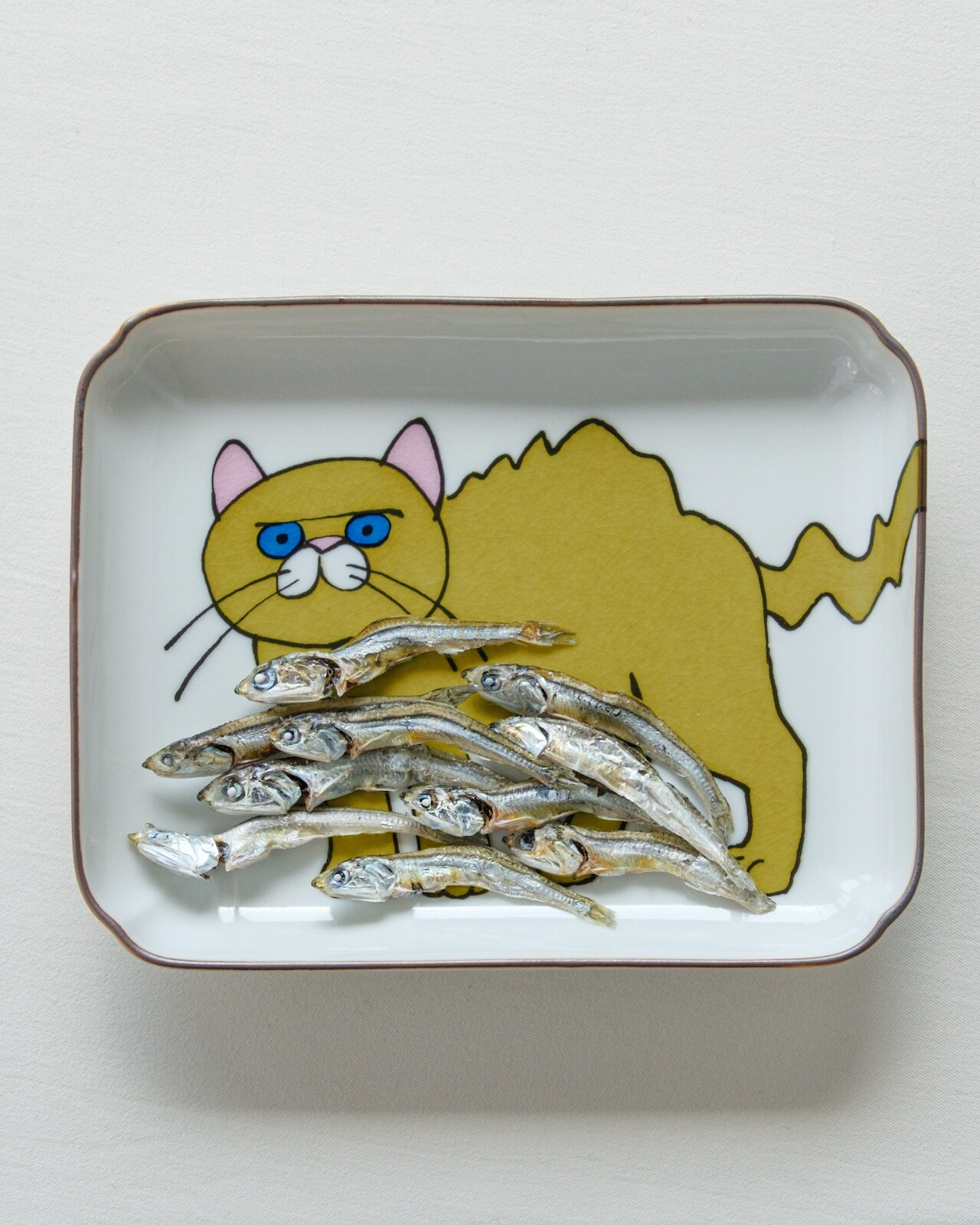 新品 九谷焼 眠り猫 9.6cm 角小皿 醤油皿 美山窯 シャム ねこ ネコ 楽天