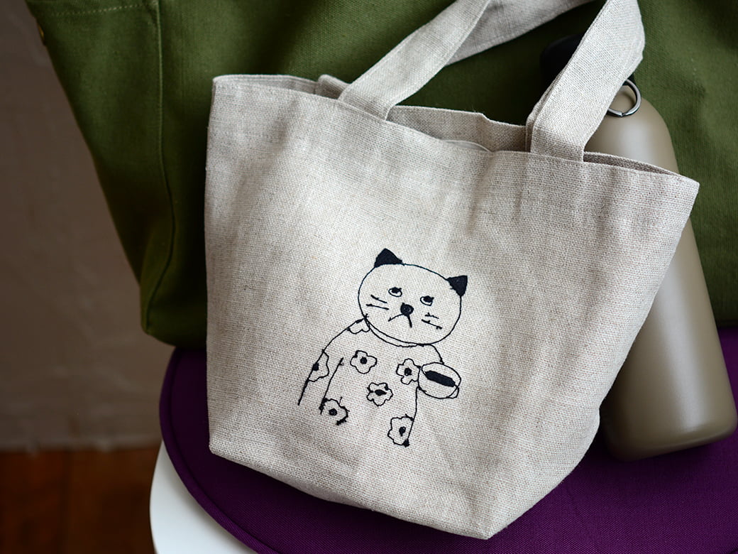 倉敷意匠 sen no koto リネンの刺繍お弁当バッグ（4種類） | 倉敷意匠