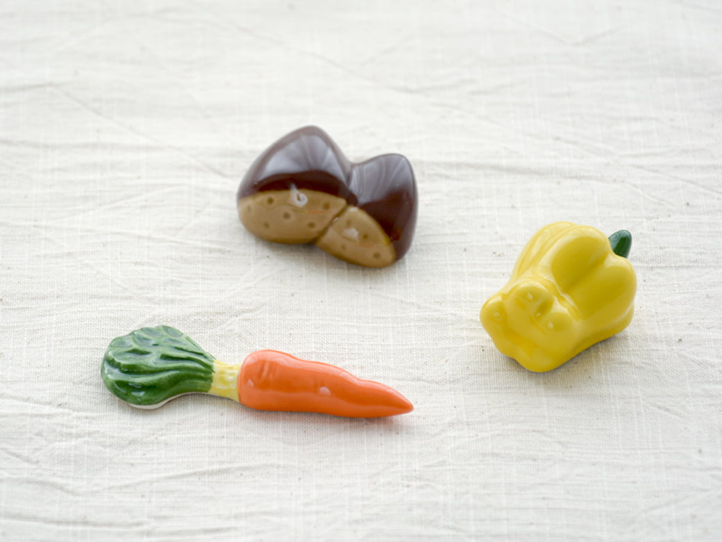 京千 食べ物の箸置き／5種類 【カトラリー】 | sen（京千）／波佐見焼