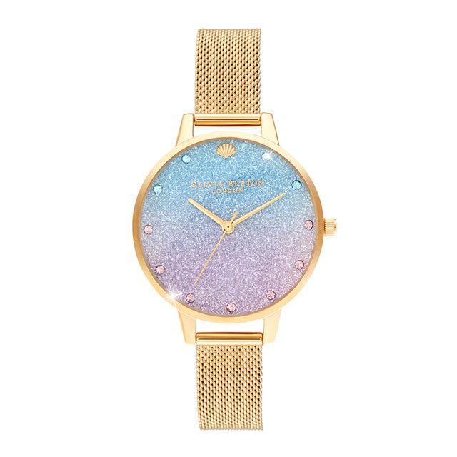 OLIVIA BURTON｜Under The Sea アンダーザシー グリッターダイヤルスパークルマーカー ゴールドメッシュ