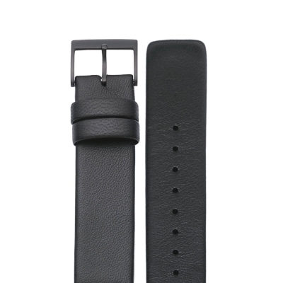 sazare さざれ｜替えベルト ブラックホーニング ブラック シープスキン レザーベルト 18mm